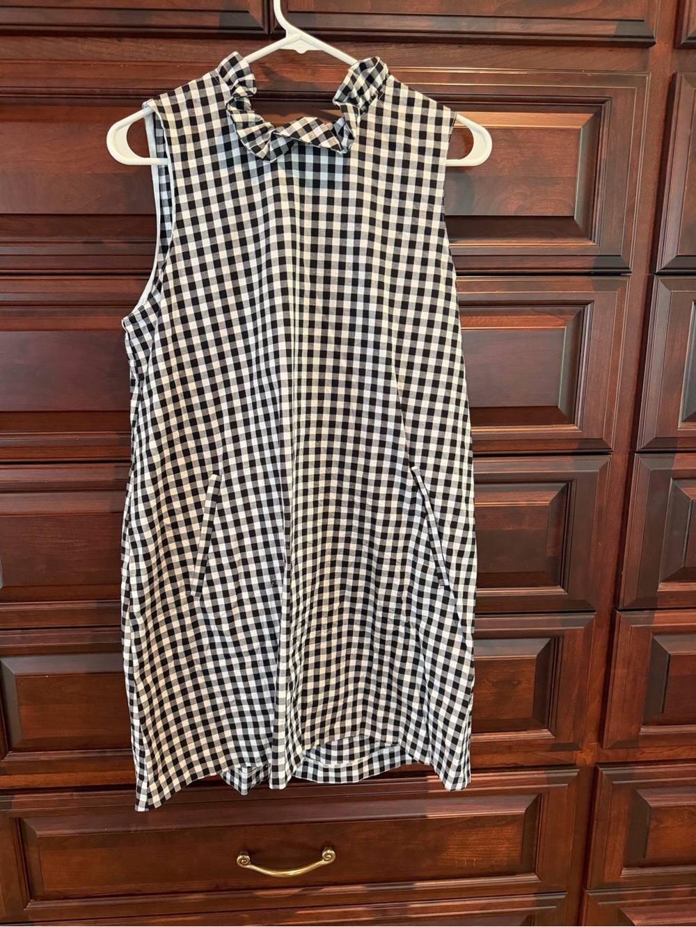 Tyler Boe Black and White Gingham Sleeveless Mini Dress